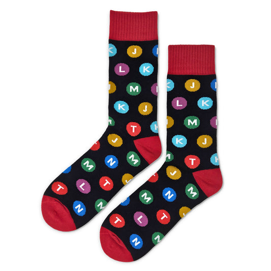 Line Letter Socks