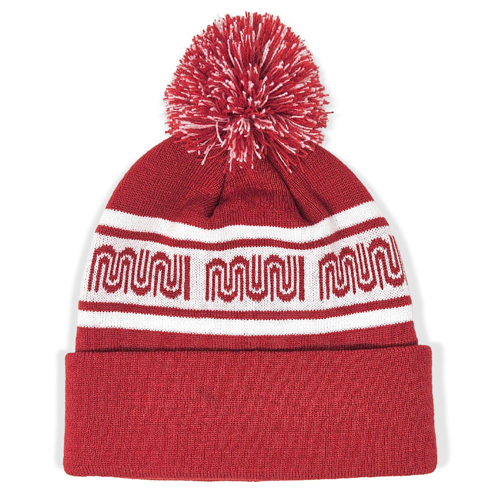 Red and white beanie hat online