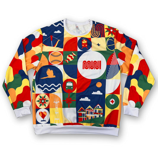 Patchwork of the City Holiday Pullover, Unisex