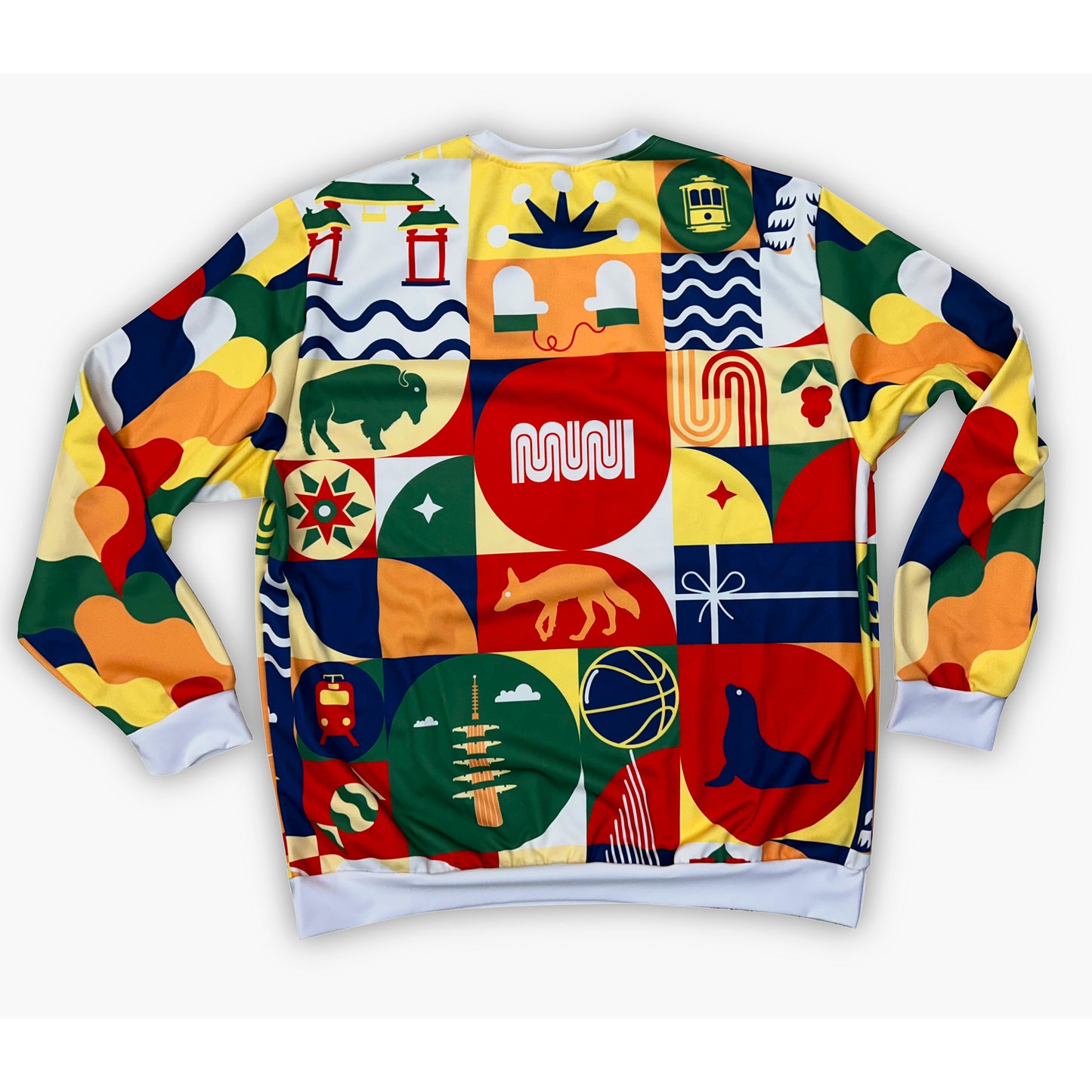 Patchwork of the City Holiday Pullover, Unisex