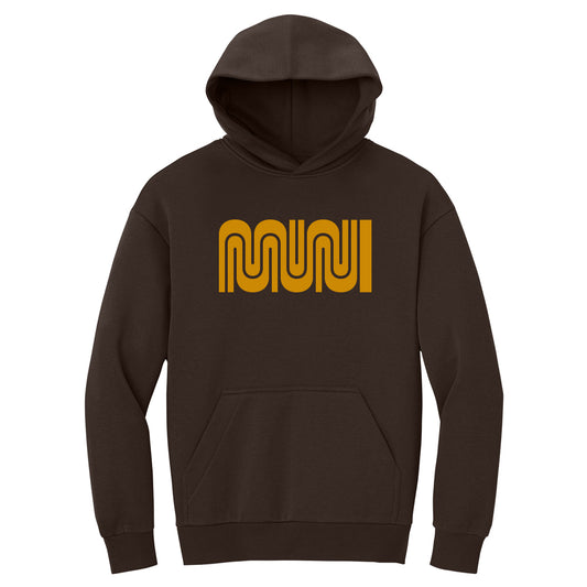 Muni Retro Pullover Hoodie, Brown