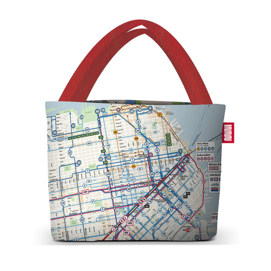 Muni Map Canvas Tote Bag