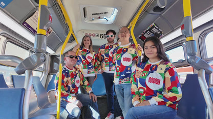 Patchwork of the City Holiday Pullover, Unisex